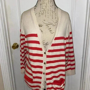 Gap sweater/cream and org stripe/xlg